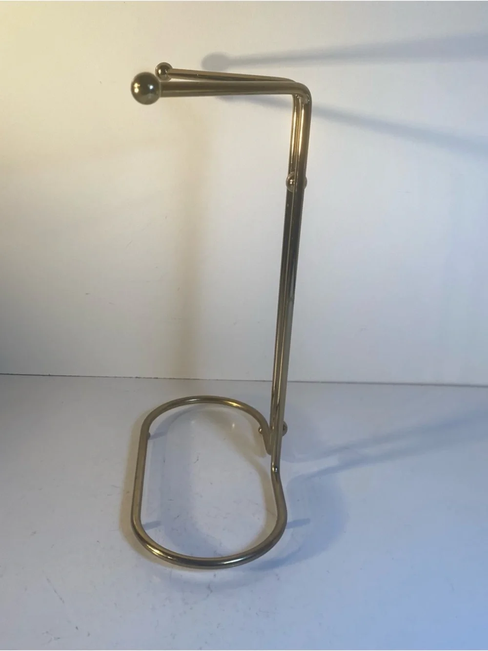 Vintage MCM Gold Tone Metal Hand Towel Rack Bathroom Display 10.5” Height